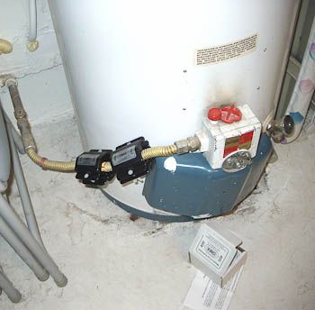 Installation on gas water heater