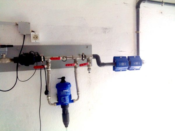 GMX units installed on water lines at a poultry farm in Tunisia